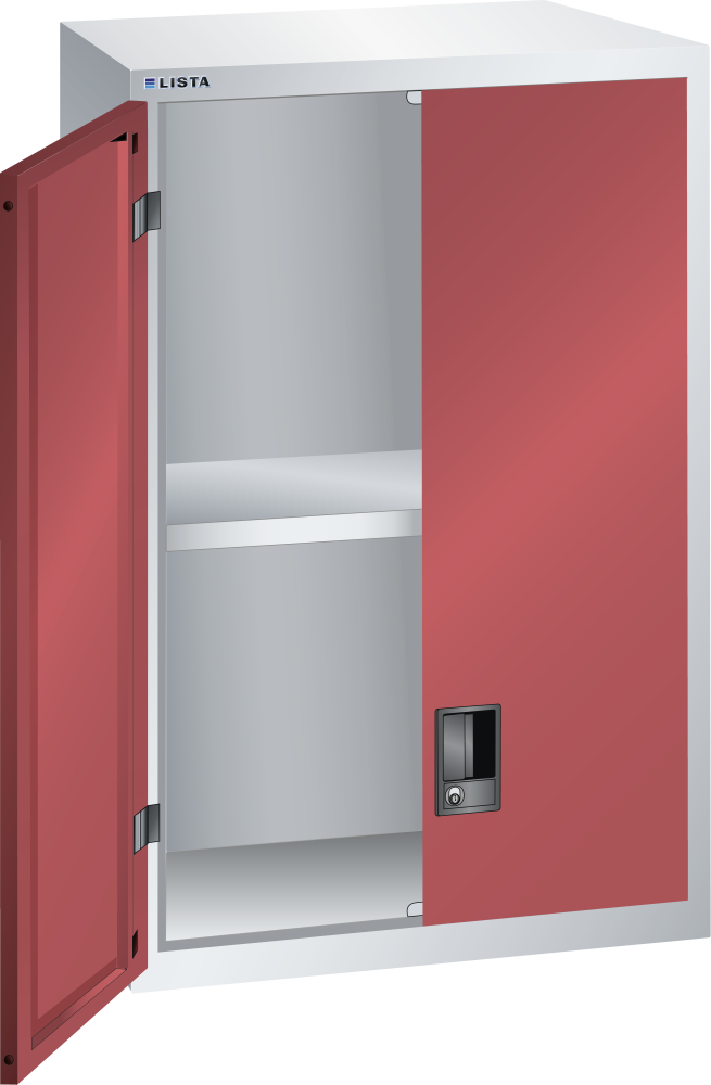 Light grey RAL 7035 / Ruby red RAL 3003