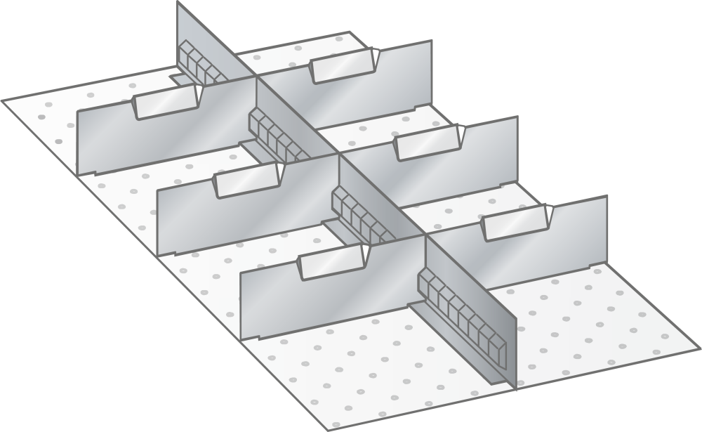 Slotted dividers and metal separators 80.638.000