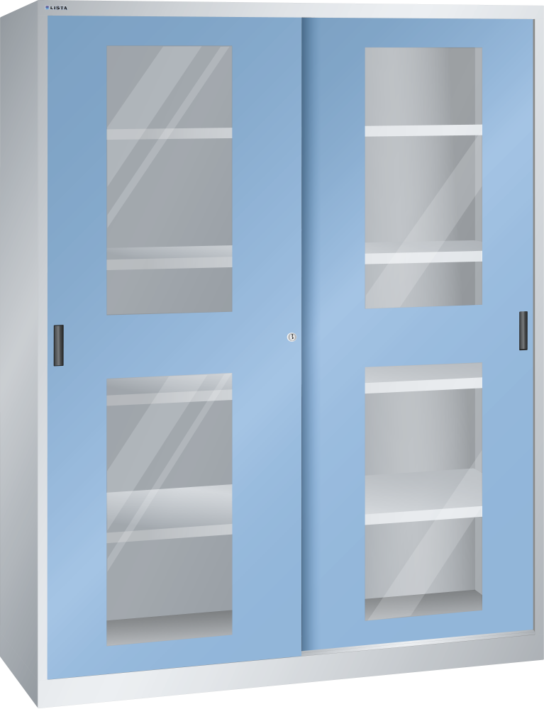 Gris luminoso RAL 7035 / Azul luminoso RAL 5012