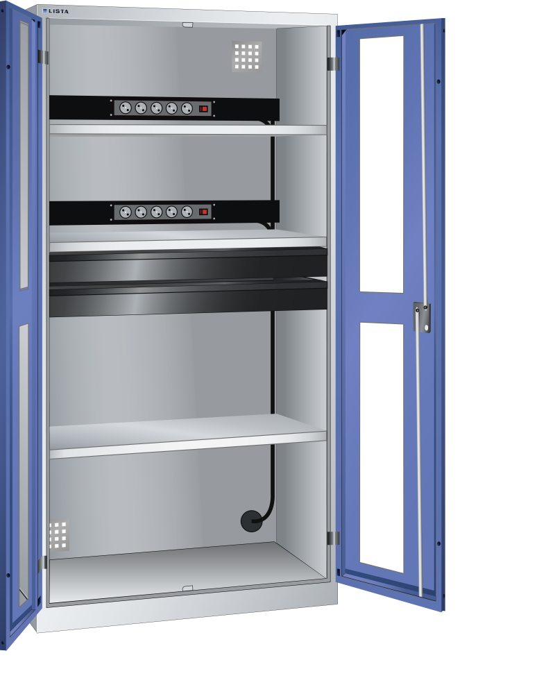 Gris luminoso RAL 7035 / Azul se&ntilde;ales RAL 5005