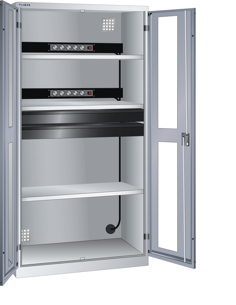 Gris luminoso RAL 7035 / Gris metalizado NCS S 6502-B