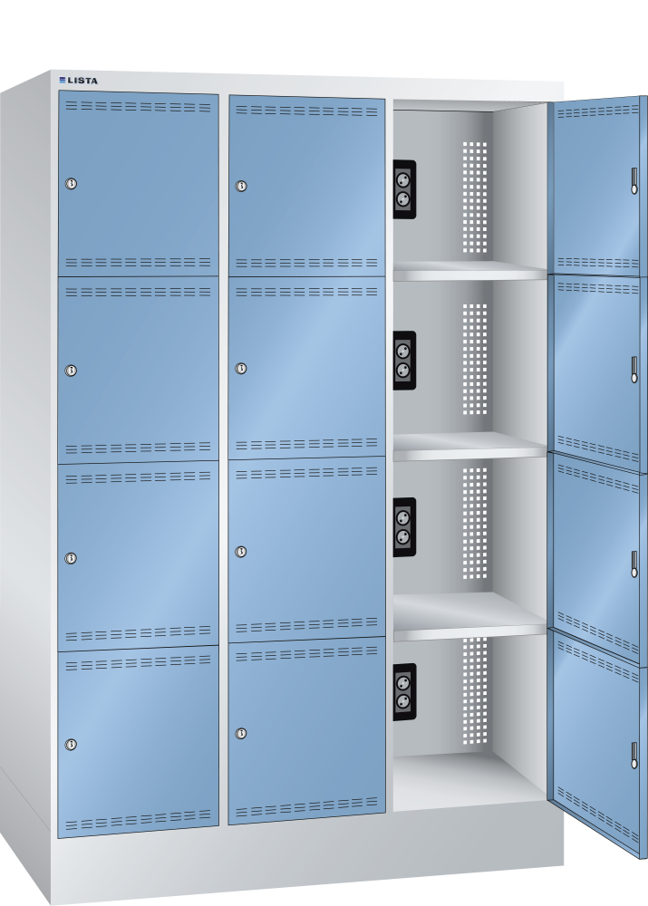 Light grey RAL 7035 / Light blue RAL 5012