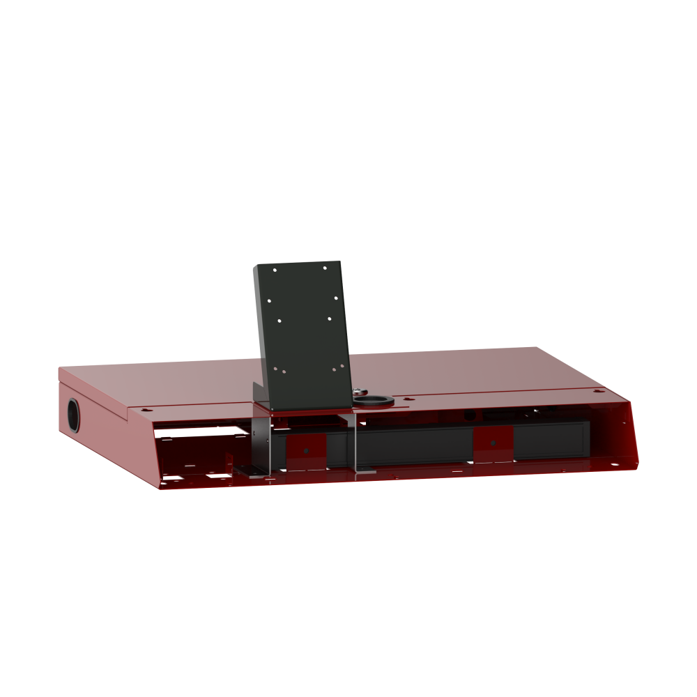 Gris luminoso RAL 7035 / Rojo rub&iacute; RAL 3003