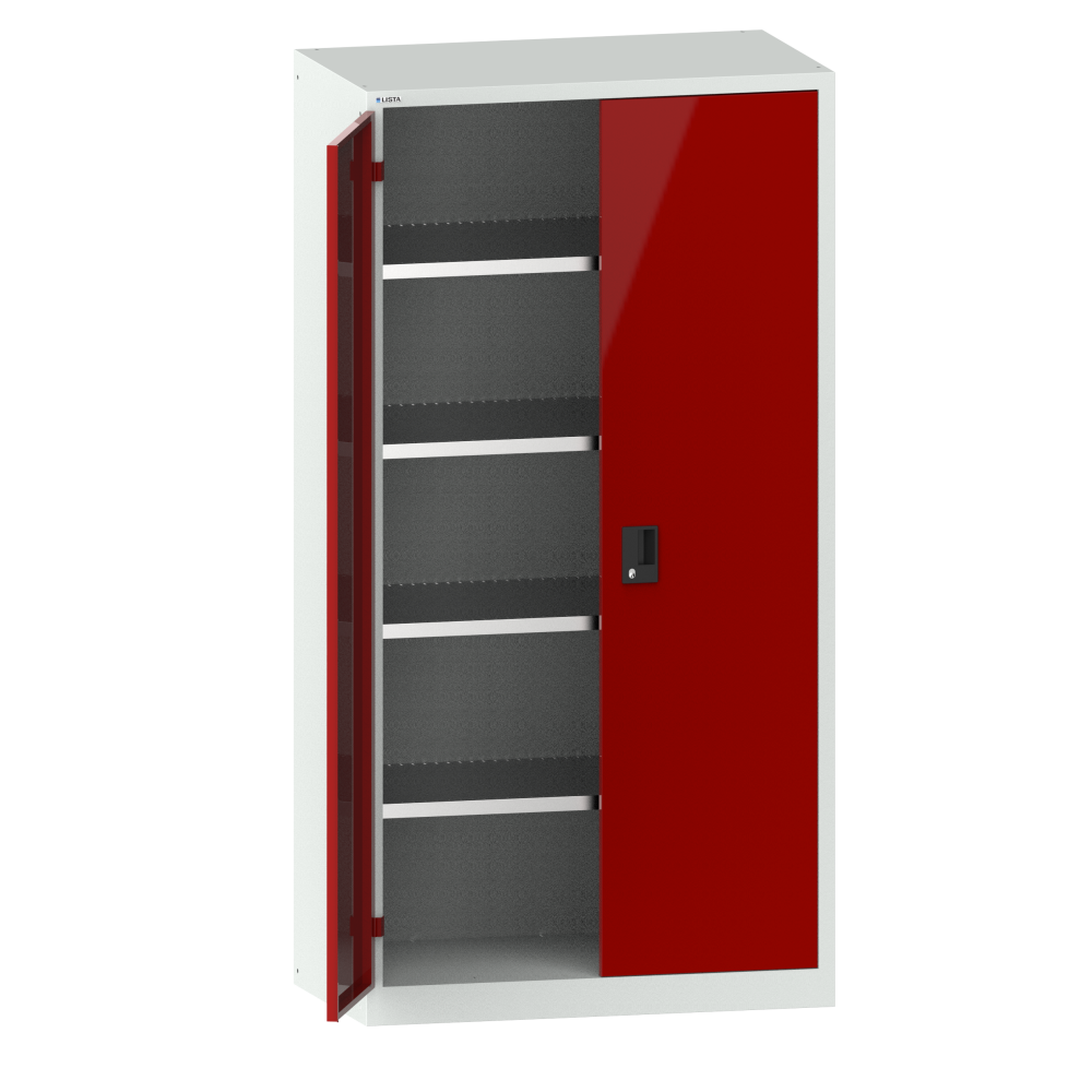 Gris luminoso RAL 7035 / Rojo rub&iacute; RAL 3003