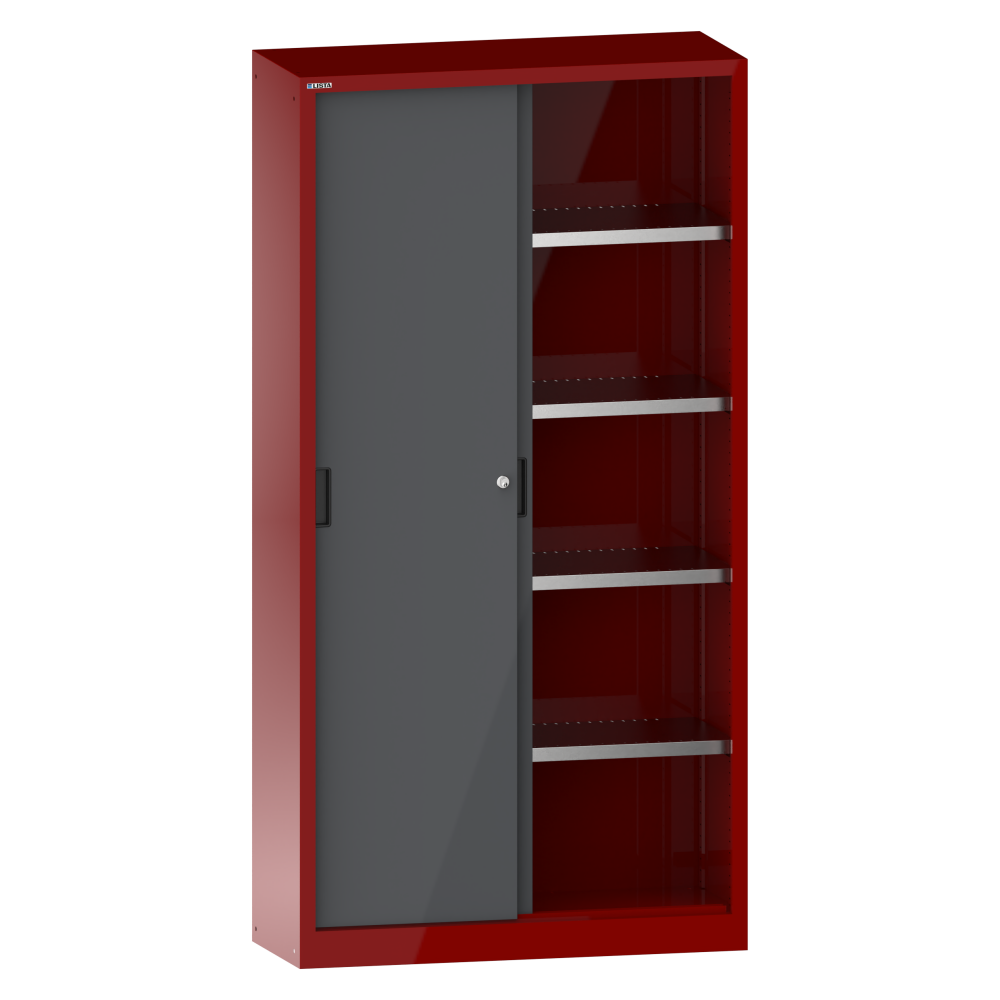 Rojo rub&iacute; RAL 3003 / Gris metalizado NCS S 6502-B