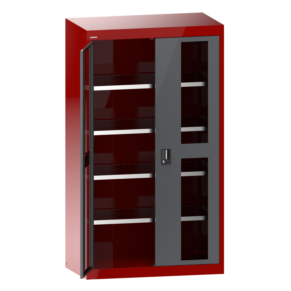 Rouge rubis RAL 3003 / Gris m&eacute;tallique NCS S 6502-B