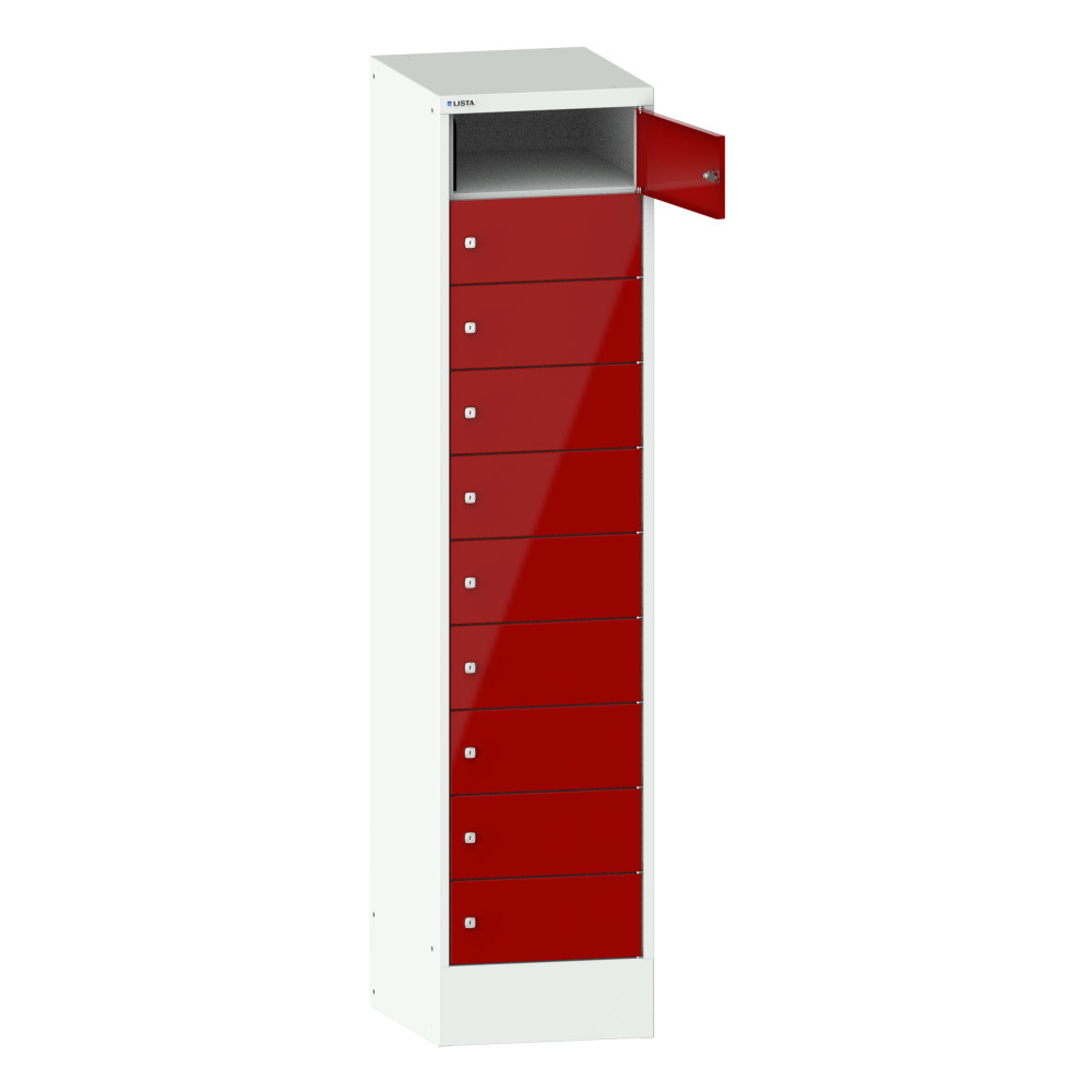 Lichtgrau RAL 7035 / Rubinrot RAL 3003