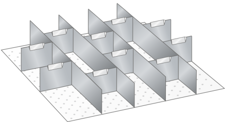 Slotted dividers and metal separators 56.174.000